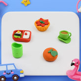 3D Mix Design Fancy Erasers – Cute & Colorful Novelty Erasers for Kids, School Prize (1 Set)