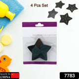 Mini Pvc Anti-Slip Bat Mat Non Slip Baby Bath Mats, Mini Child Safety Anti Slip Shower Mats Star Shaped for Kids (4 pc Set)