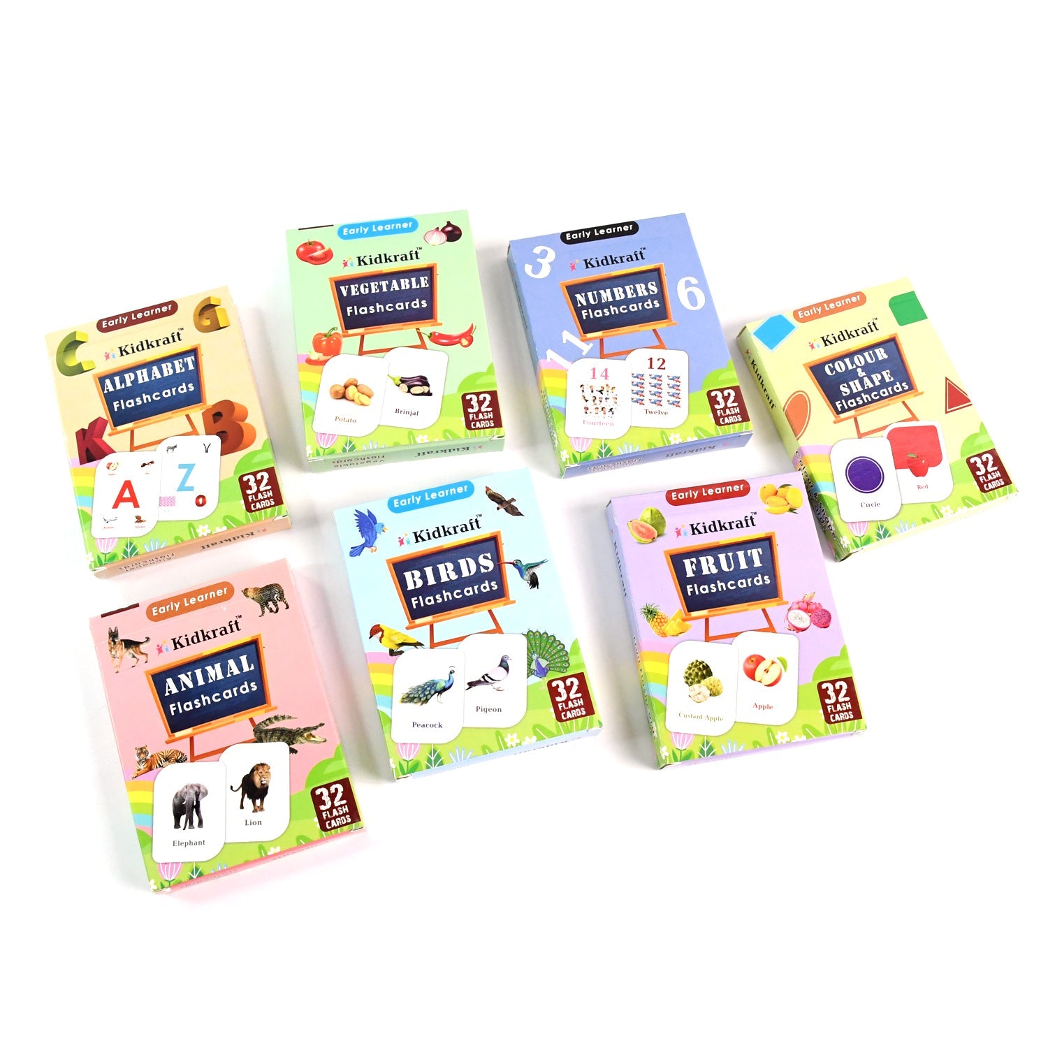 7-in-1 Kidkraft Early Learner Flashcard Combo Set ( 224 PC  CARD)